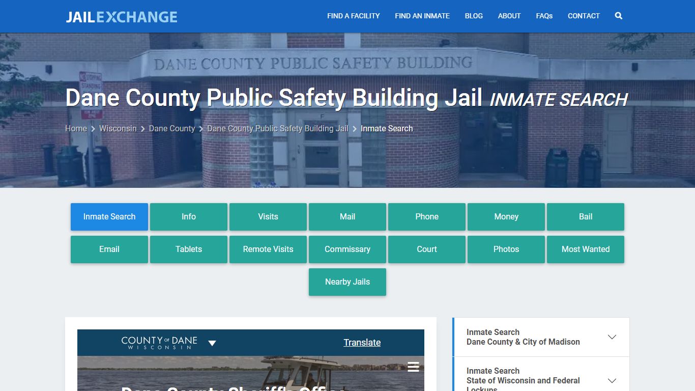 Dane County Public Safety Building Jail Inmate Search